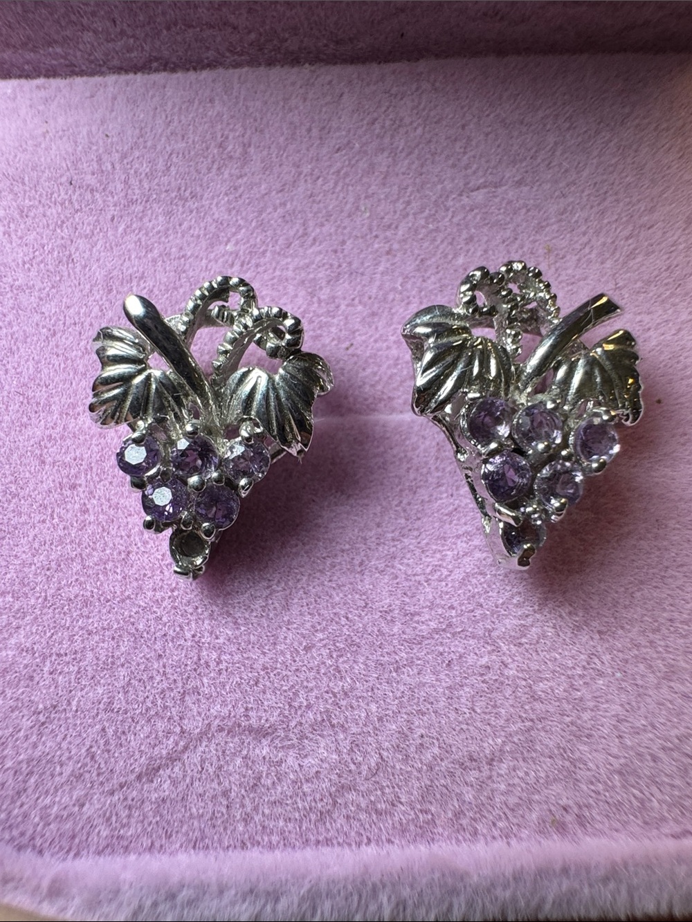 3056-Swarovski Crystal Element Silvertone post earrings.